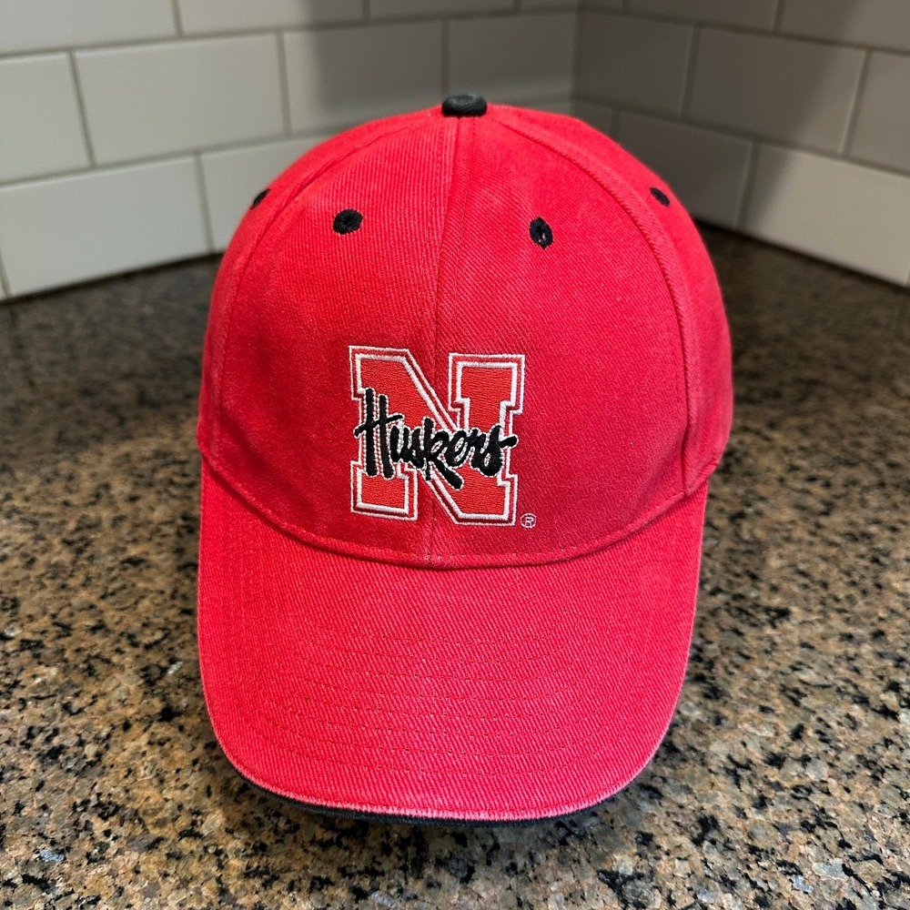 Nebraska Huskers Signatures Baseball Cap One Size Adjustable Red Black